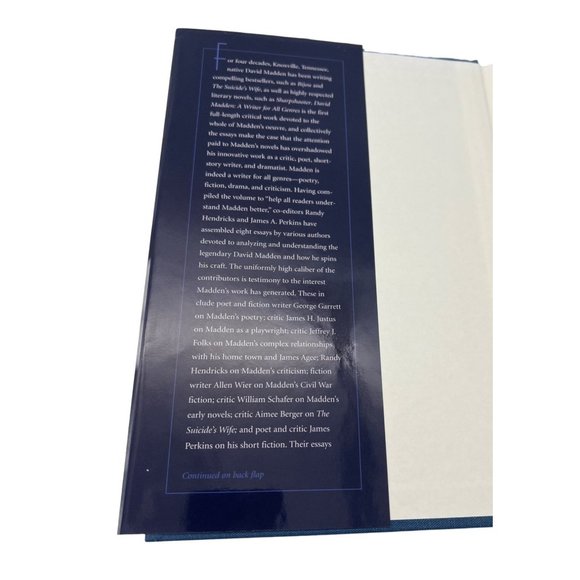 2006 David Madden A Writer for All Genres Signed Book 1st Edition Author Essays - Picture 4 of 9